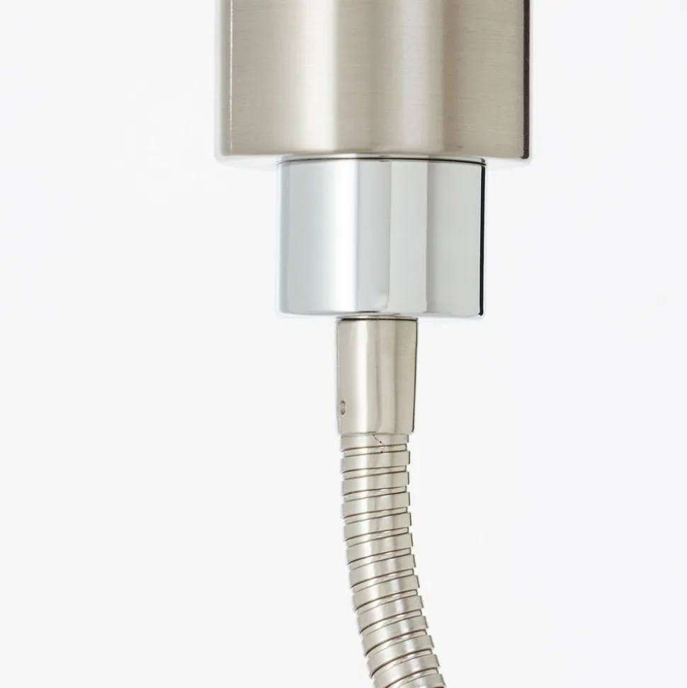 Klem-tafellamp Andres, flexibele hals, nikkel