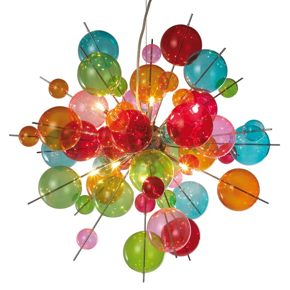 Kleurrijke glazen hanglamp Aurinia