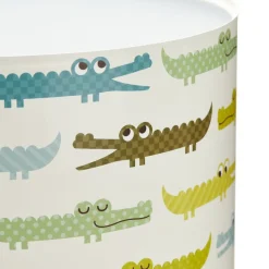 Kleurrijke kinderkamer tafellamp krokodil met hout
