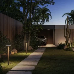 KLEWE Keope LED tuinpadverlichting, antraciet, hoogte 80 cm, IP65