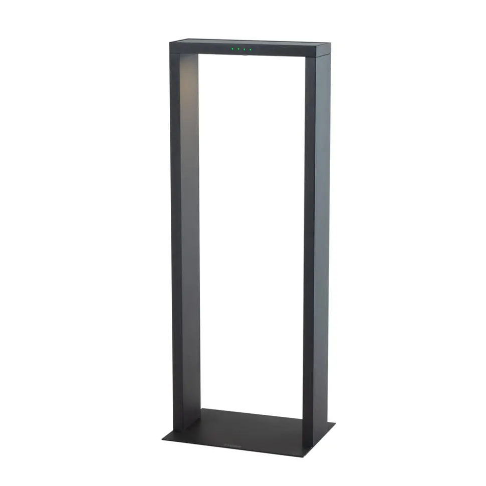 KLEWE LED lamp op zonne-energie AXIS MAXI, antraciet, 65 cm, aluminium, IP65