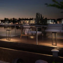 KLEWE LED lamp op zonne-energie RADIA MAXI, antraciet, 50 cm, aluminium, IP65