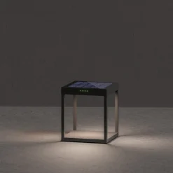 KLEWE LED lamp op zonne-energie RADIA GROUND, antraciet, 25 cm aluminium IP65