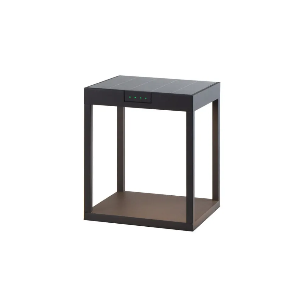 KLEWE LED lamp op zonne-energie RADIA GROUND, antraciet, 25 cm aluminium IP65