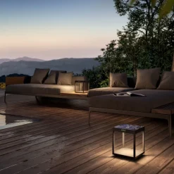 KLEWE LED lamp op zonne-energie RADIA GROUND, antraciet, 25 cm aluminium IP65