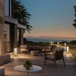 KLEWE LED lamp op zonne-energie RADIA MAXI MOON, antraciet, 50 cm, IP65