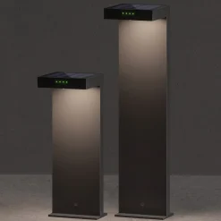 KLEWE LED lamp op zonne-energie ALA GROUND MAXI, antraciet, 65 cm, IP65