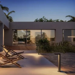 KLEWE LED lamp op zonne-energie ALA GROUND MAXI, antraciet, 65 cm, IP65