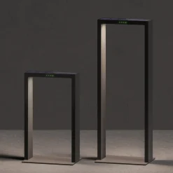 KLEWE LED lamp op zonne-energie AXIS MINI, antraciet, 40 cm, aluminium, IP65