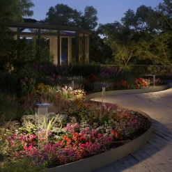 KLEWE LED lamp op zonne-energie Scotty, helder/antraciet, 60 cm, IP65