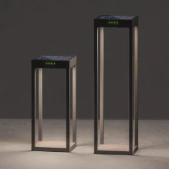 KLEWE LED lamp op zonne-energie RADIA MINI, antraciet, 35 cm, aluminium, IP65