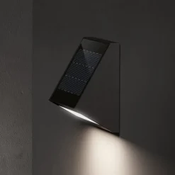 KLEWE LED wandlamp ECOSTEP, antraciet, 17 cm, IP65