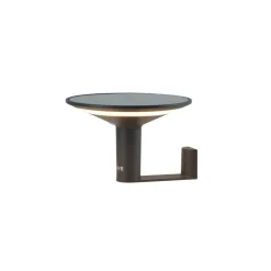 KLEWE LED wandlamp Keope, antraciet, Ø 21 cm aluminium IP65