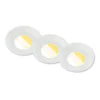 Klira inbouwlamp, wit, Ø 9 cm, IP44, set van 3
