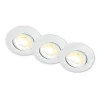 Klira inbouwlamp, wit, draaibaar, dimbaar, 3 stuks