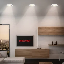 Klira inbouwlamp, wit, draaibaar, dimbaar, 3 stuks