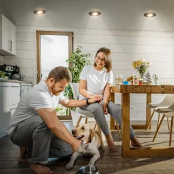 Klira inbouwlamp, zwart, Ø 9 cm, draaibaar, 3 stuks