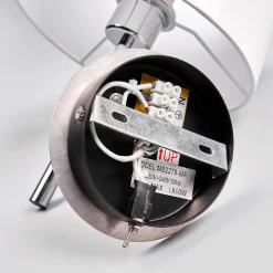 Knappe wandlamp Dorothea met wit stoffen scherm