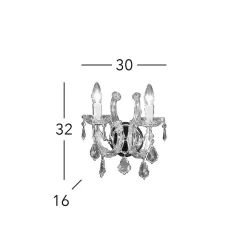 KOLARZ Maria Louise wandlamp goud 24 kt 2-lamps