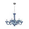 Kolarz Murano Erizzo kroonluchter, blauw, Murano glas, 6-lamps.