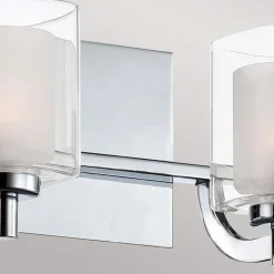 Kolt IP44 wandlamp met dubbele glazen kap, 2-lamps uitvoering