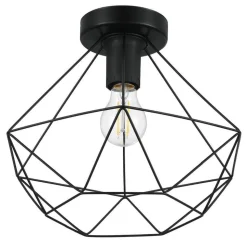 Kooi-plafondlamp Tarbes 1-lamp Ø 32,5cm zwart