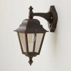 Koperkleurige buitenwandlamp Toulouse, hanglamp