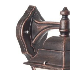 Koperkleurige buitenwandlamp Toulouse, hanglamp