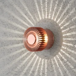 Koperkleurige LED-buitenwandlamp Monza