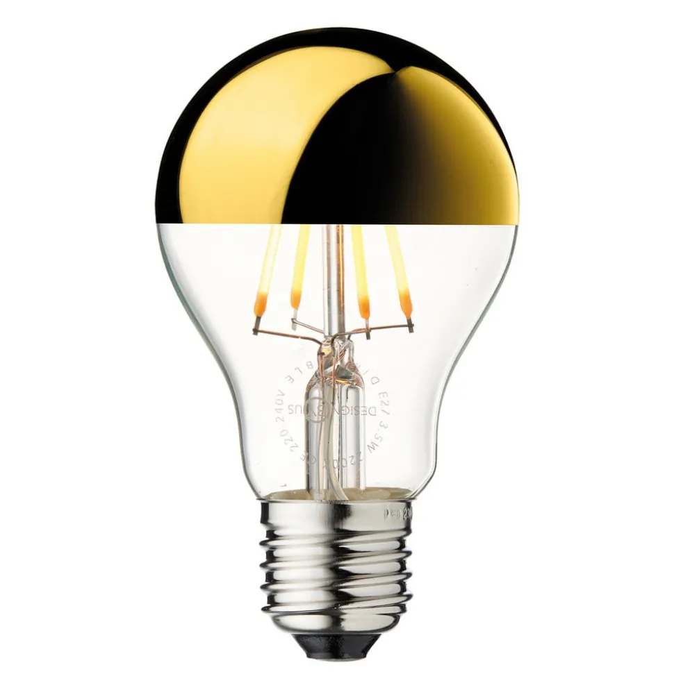 Kopspiegellamp Arbitrair E27 goud 3,5W 2700K dimbaar