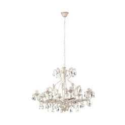 Kristallen kroonluchter Teresa, ivoor 8-lamps