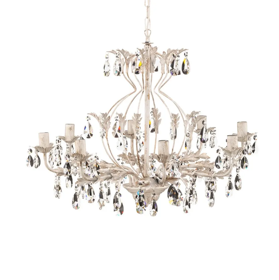 Kristallen kroonluchter Teresa, ivoor 8-lamps