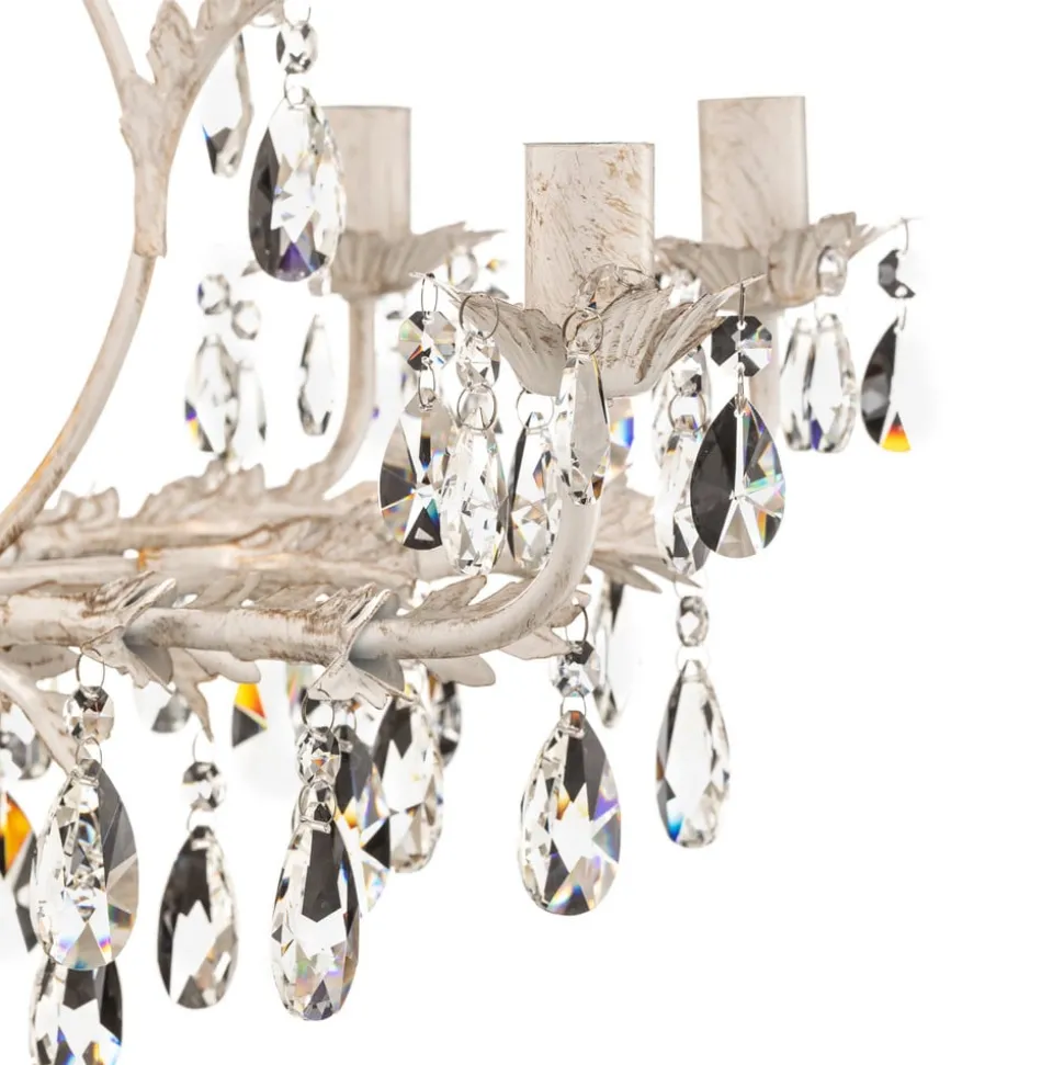 Kristallen kroonluchter Teresa, ivoor 8-lamps