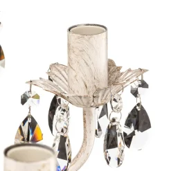 Kristallen kroonluchter Teresa, ivoor 8-lamps