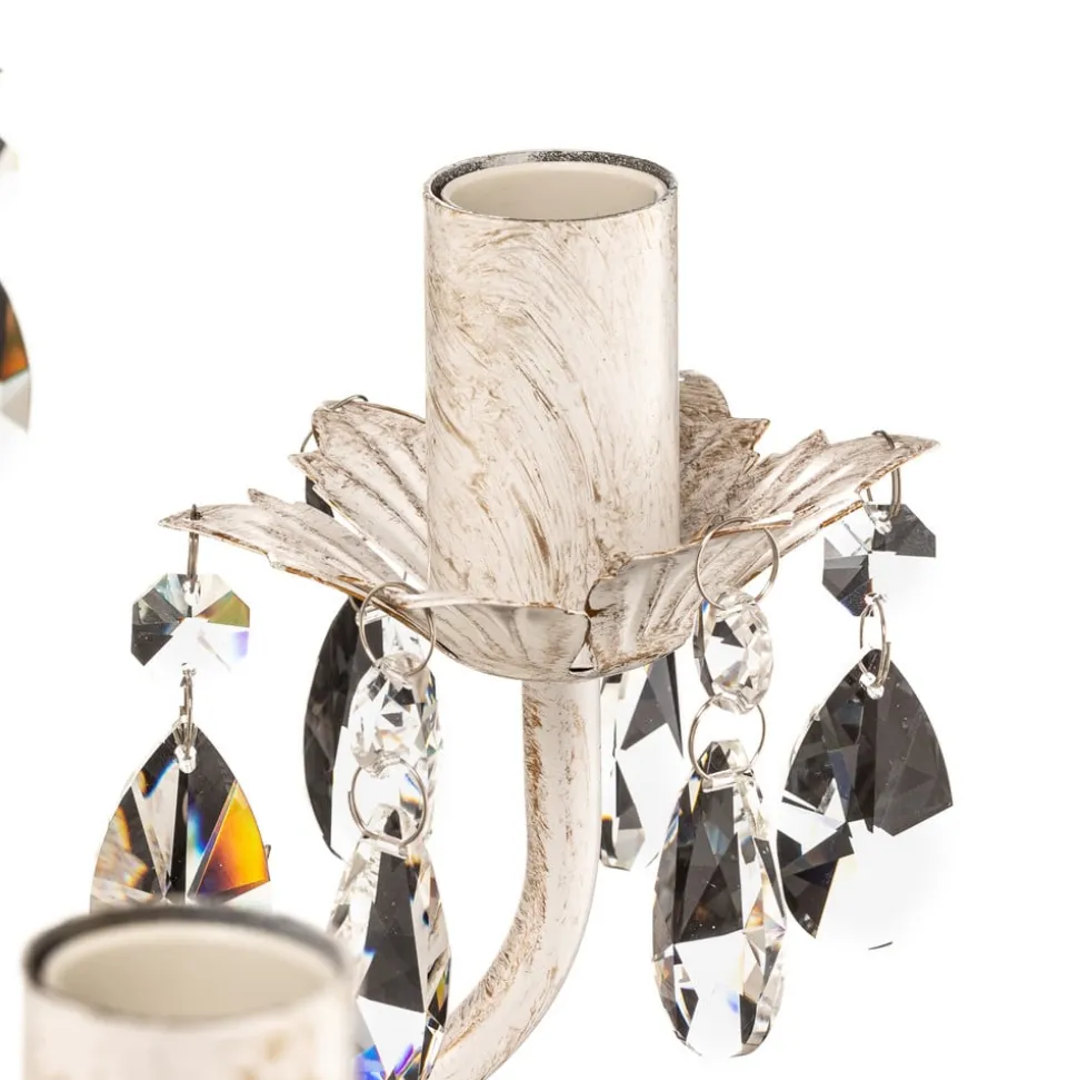 Kristallen kroonluchter Teresa, ivoor 8-lamps