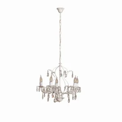 Kristallen kroonluchter Teresa, ivoor 5-lamps