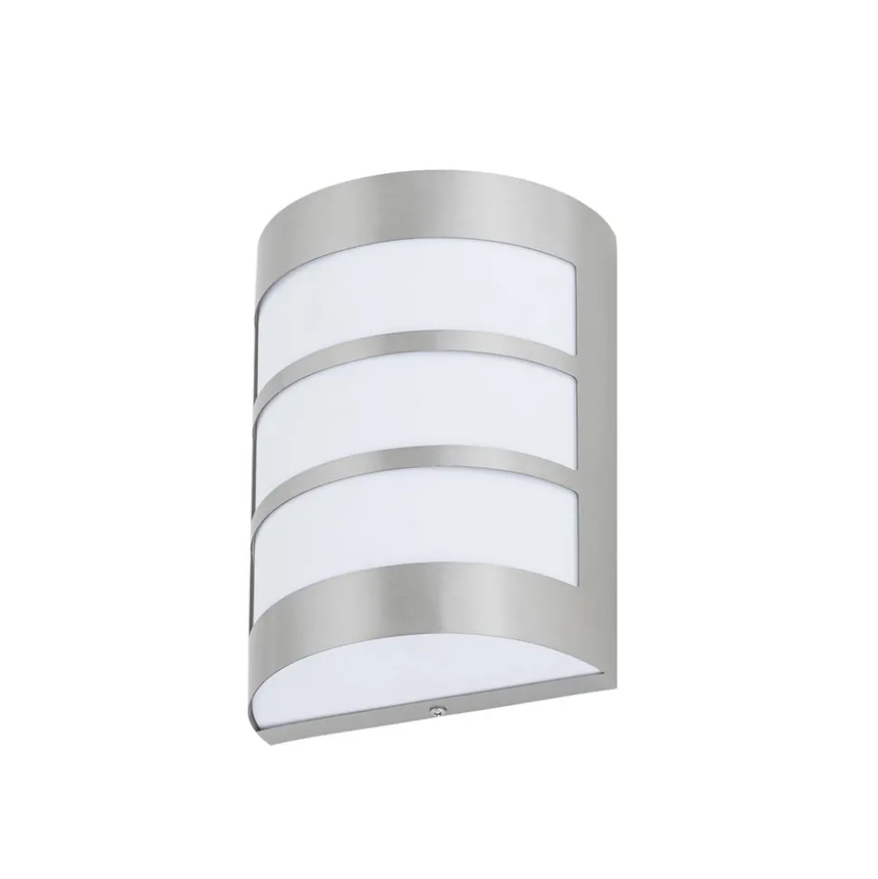 Kristian buitenwandlamp van roestvrij staal met strips