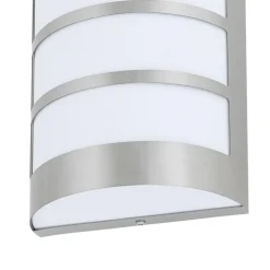 Kristian buitenwandlamp van roestvrij staal met strips