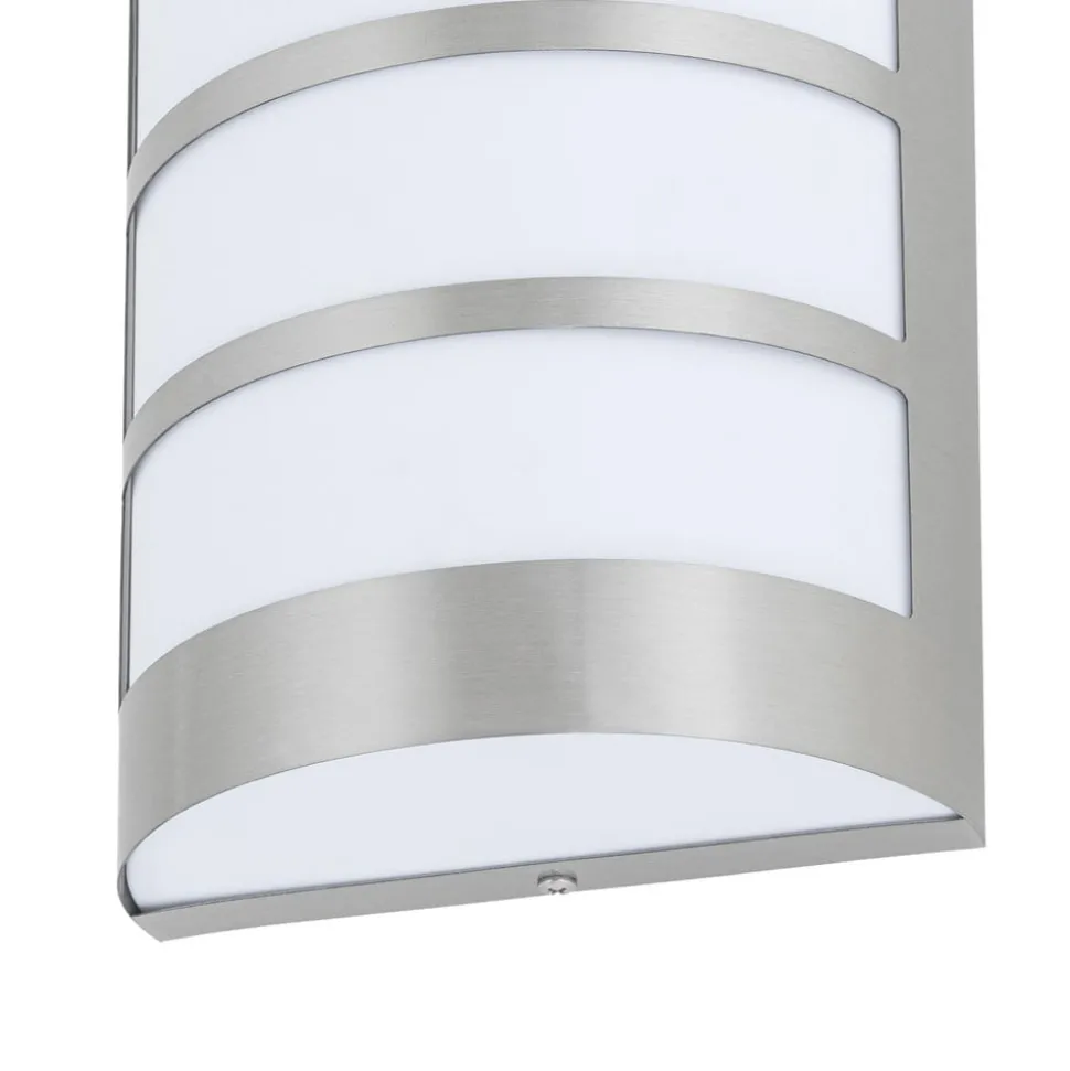 Kristian buitenwandlamp van roestvrij staal met strips