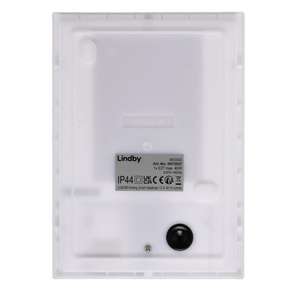 Kristian buitenwandlamp van roestvrij staal met strips