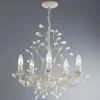 Kroonluchter Almandite 5-lamps, crème-goud