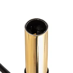 Kroonluchter Ampli, zwart/goud, 6-lamps