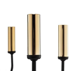 Kroonluchter Ampli, zwart/goud, 8-lamps