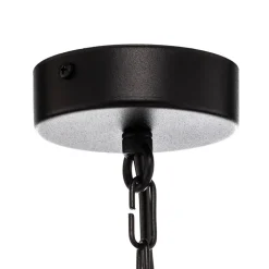 Kroonluchter Ampli, zwart/goud, 8-lamps