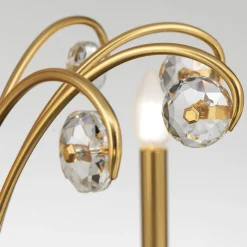 Kroonluchter Ariane, goudkleurig, Ø 92 cm, kristal, 10-lamps.