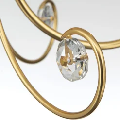 Kroonluchter Ariane, goudkleurig, Ø 50 cm, kristal, 3-lamps.