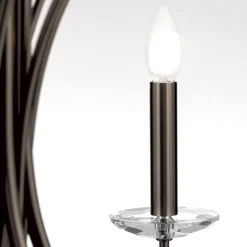 Kroonluchter Ariane, nikkel, Ø 92 cm, kristal, 10-lamps.