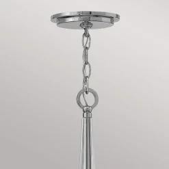 Kroonluchter Ascher, gepolijst nikkel, 6-lamps