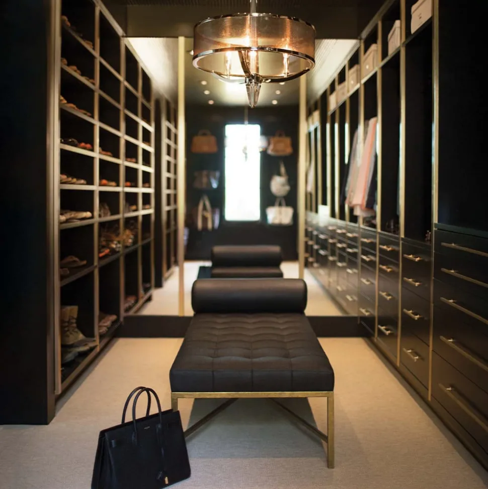 Kroonluchter Ascher met oganza kap, 3-lamps