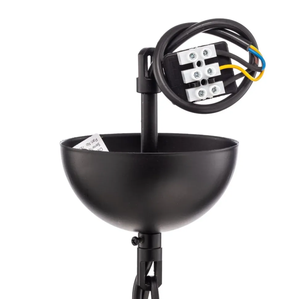 Kroonluchter AV-7002-1876-6BSY met glazen kappen